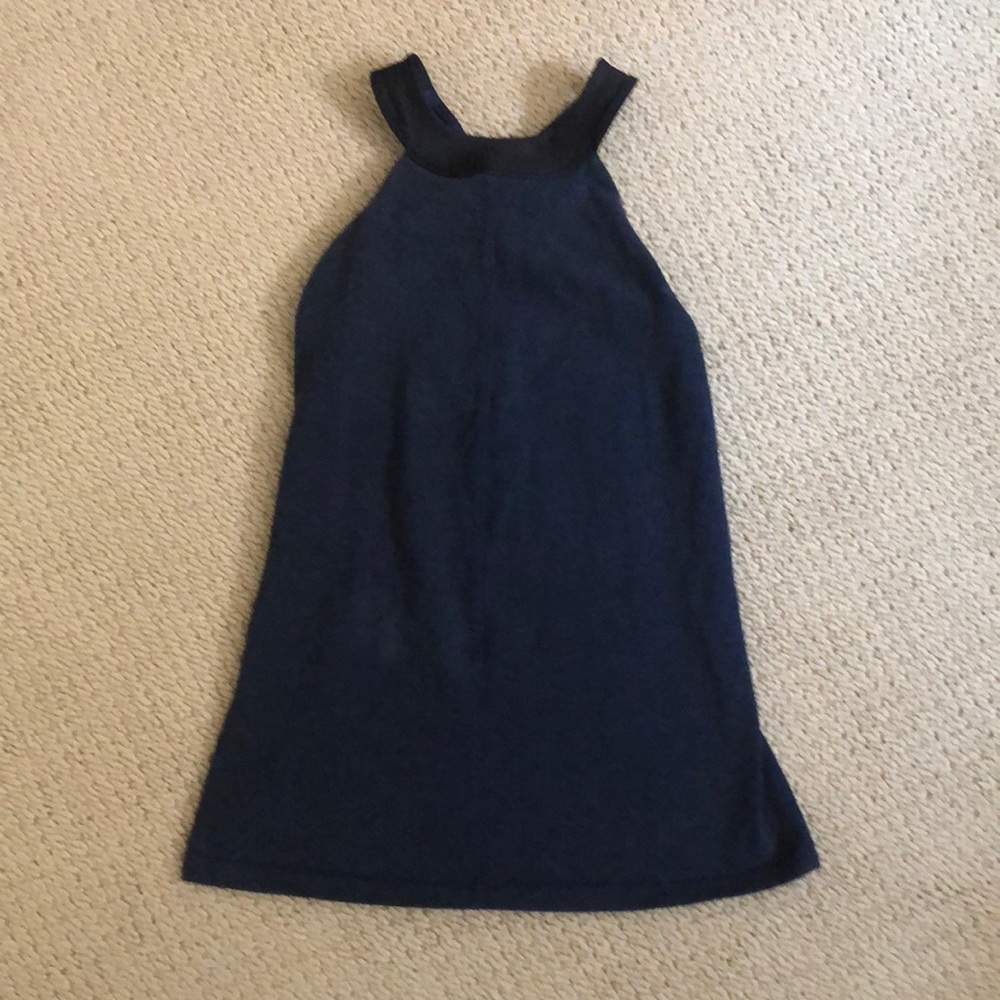 Lulu high neck racer back tank top built in bra